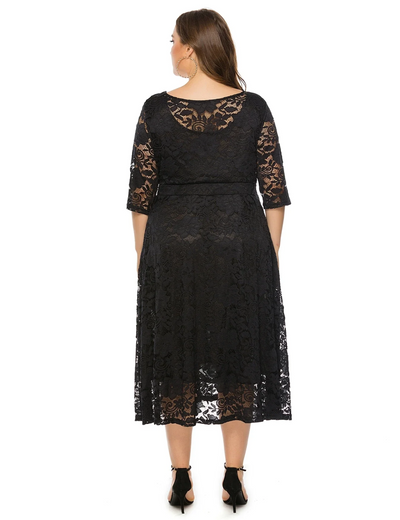 Lorena | Damen Elegant Kleid | Midi