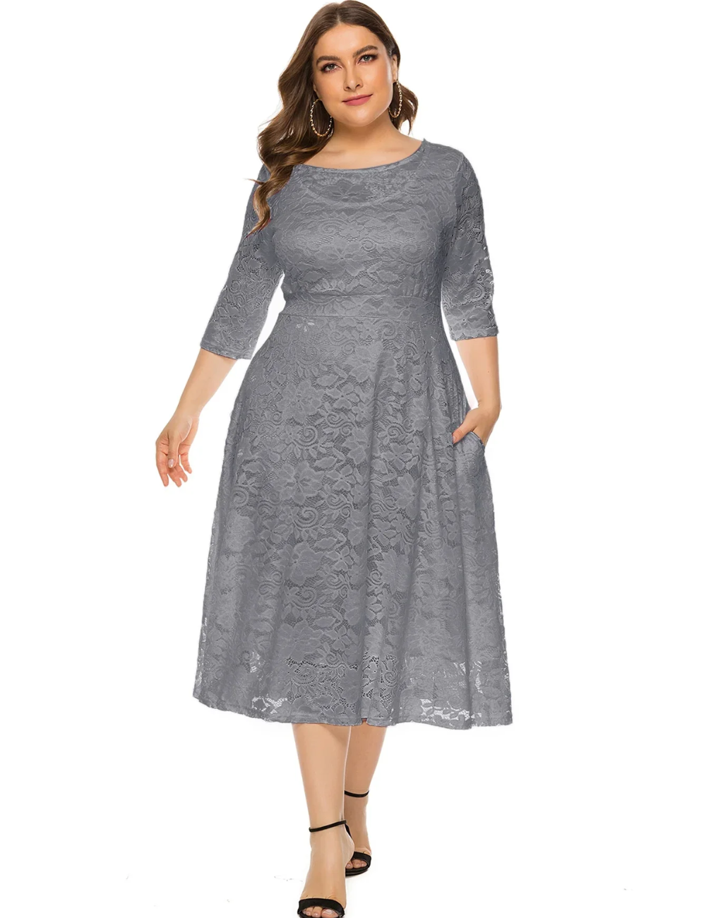 Lorena | Damen Elegant Kleid | Midi