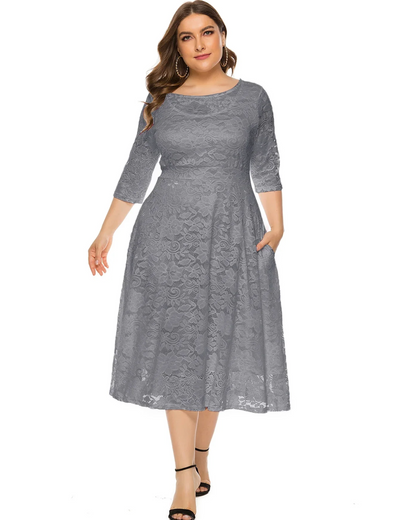 Lorena | Damen Elegant Kleid | Midi