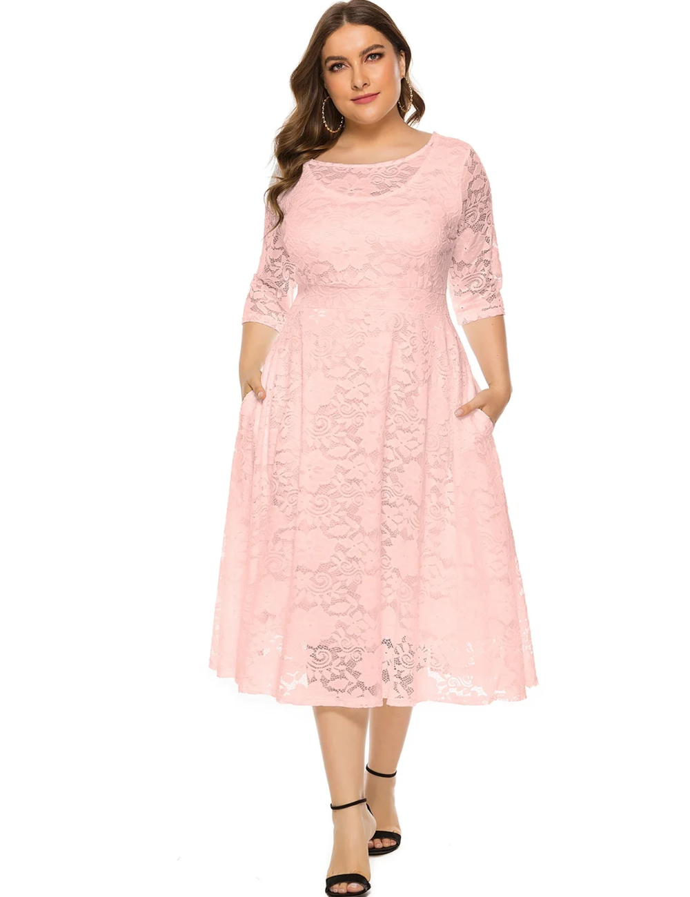 Lorena | Damen Elegant Kleid | Midi