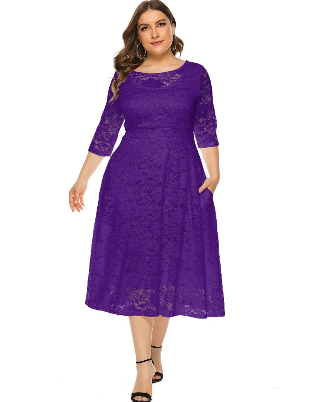 Lorena | Damen Elegant Kleid | Midi