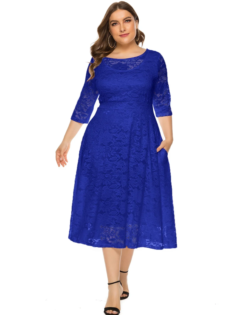 Lorena | Damen Elegant Kleid | Midi