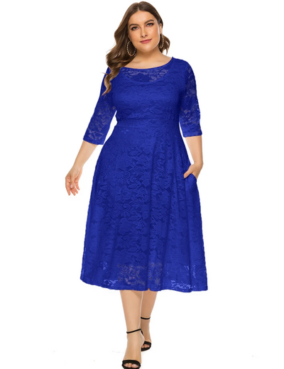 Lorena | Damen Elegant Kleid | Midi