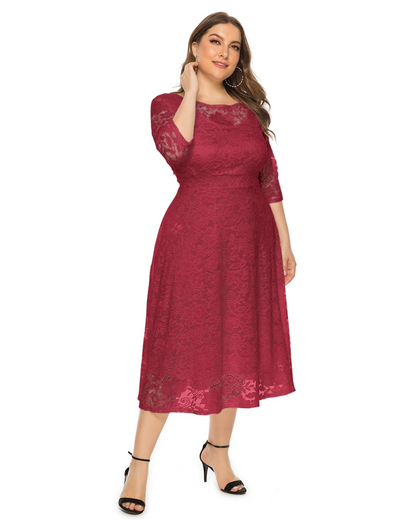 Lorena | Damen Elegant Kleid | Midi