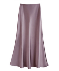 Lilli | Damen Elegantes Maxirock | Schwarz in Lila