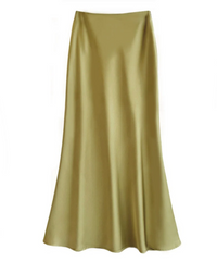 Lilli | Damen Elegantes Maxirock | Schwarz in Gelb