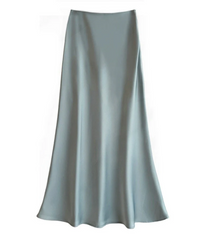 Lilli | Damen Elegantes Maxirock | Schwarz in Hellblau