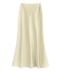Lilli | Damen Elegantes Maxirock | Schwarz in Hellgelb