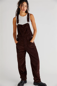 Alruna | Damen Sommer Overall | Latzhose in Schokoladenbraun