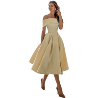 Avy | Damen Elegant Partykleid | Midi in Khaki