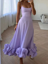 Valda | Damen Festliche Kleid | Midi in Lila