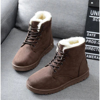 Catrin | Damen Winter Schneestiefel | Flach in Braun