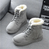 Catrin | Damen Winter Schneestiefel | Flach in Grau