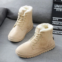 Catrin | Damen Winter Schneestiefel | Flach in Khaki