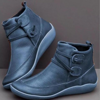 Cleo | Damen Flach Stiefeletten | Elegant in Blau