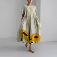 Damen Geblümtes Mutterschaft Sommerkleid | Midi in Zitronenblatt