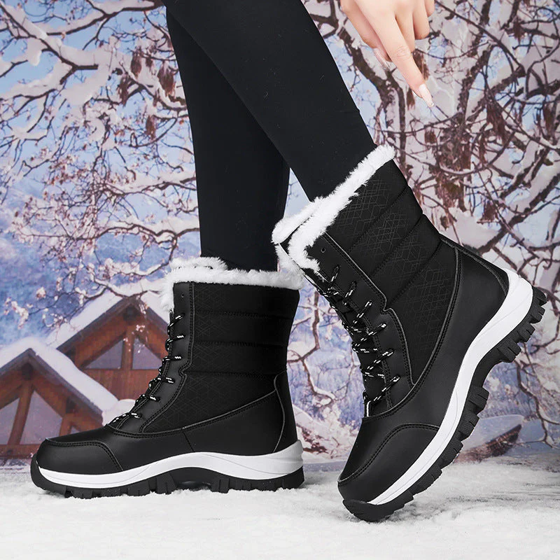 Sasha | Damen Gefüttert Schneestiefel | Schwarz