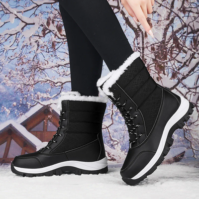 Sasha | Damen Gefüttert Schneestiefel | Schwarz