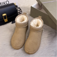 Zeri | Damen Gefüttert Schneestiefel | Schwarz in Beige