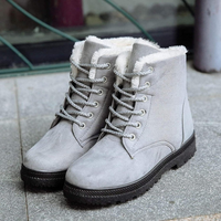 Sarina | Damen Gefüttert Schneestiefel | Winterstiefel in Grau