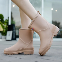 Myla | Damen Wasserdichte Gummistiefel | Boots in Khaki