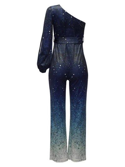 Damen stylischer Glitzer-Jumpsuit | Einteiler
