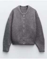 Abby | Damen Grau Strickjacke | Cardigan in Grau