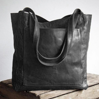 Samantha | Damen Groß Umhängetasche | Schwarz in Schwarz