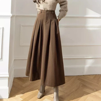 Dora | Damen Lange Faltenrock | Elegant