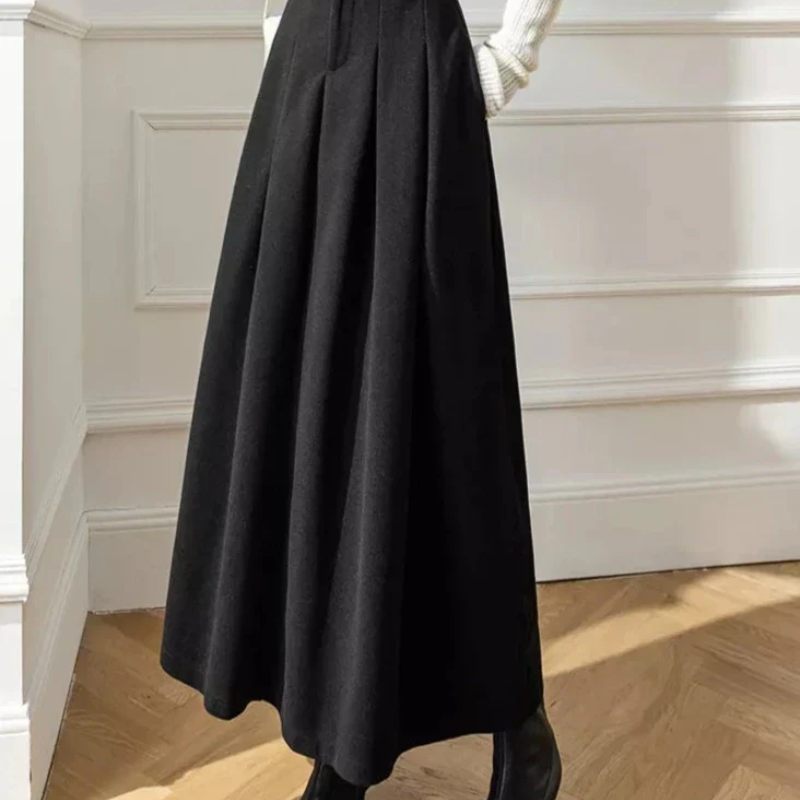 Dora | Damen Lange Faltenrock | Elegant