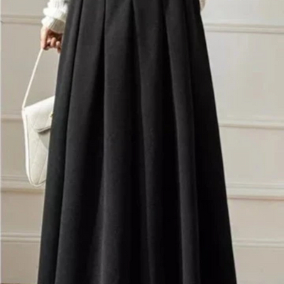 Dora | Damen Lange Faltenrock | Elegant