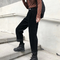 Sigrid | Damen Weite Hosen | Stoffhose in Schwarz