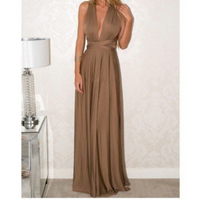 Eleanor | Damen Hochzeitsgast Kleid | Maxi in Braun