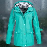 Omaira | Damen Leichte Regenjacke | Wasserdichte in Türkis