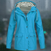 Omaira | Damen Leichte Regenjacke | Wasserdichte in Hellblau