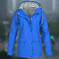 Omaira | Damen Leichte Regenjacke | Wasserdichte in Blau