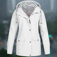 Omaira | Damen Leichte Regenjacke | Wasserdichte in Weiß