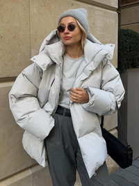 Melanie | Damen Leichte Steppjacke | Daunenjacke in Hellgrau
