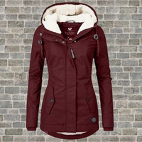 Carlotta | Damen Wasserdichte Winterjacke | Warme in Weinrot