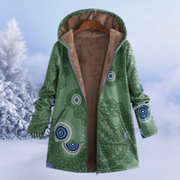 Helga | Damen Warme Winterjacke | Kapuze Mantel in Grün