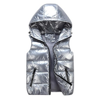 Tamara | Damen Kapuzen-Bodywarmer | Outdoor in Hellgrau