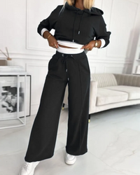 Magda | Damen Freizeit Jogginganzug | Elegant in Schwarz