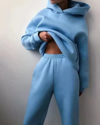 Jenell | Damen Jogginganzug | Zweiteiler Set in Blau