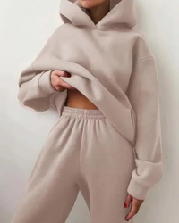 Jenell | Damen Jogginganzug | Zweiteiler Set in Khakifarben