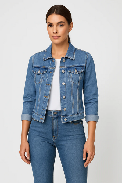 Damen klassische Jeansjacke | Leichte