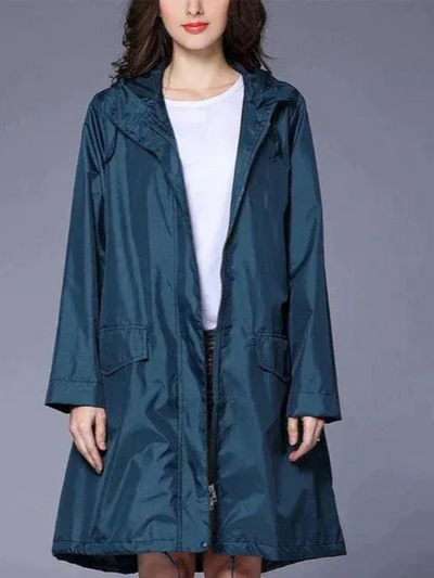 Damen klassischer Outdoor-Regenmantel | Wasserdichte