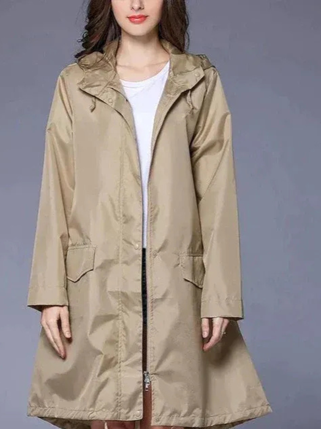 Damen klassischer Outdoor-Regenmantel | Wasserdichte