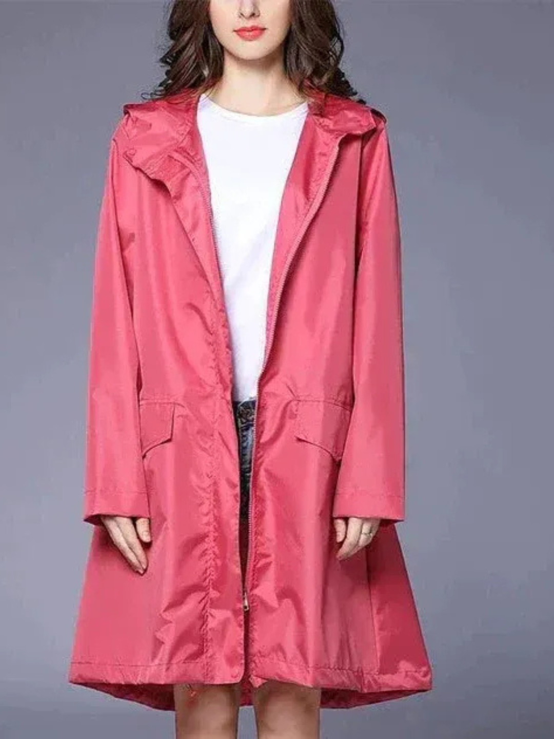 Damen klassischer Outdoor-Regenmantel | Wasserdichte