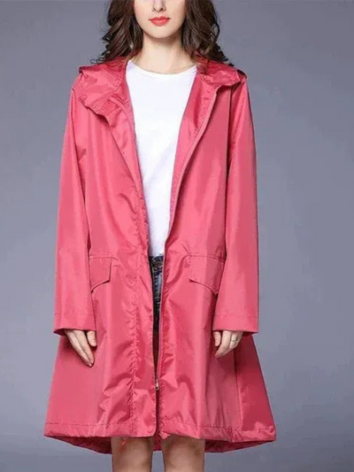 Damen klassischer Outdoor-Regenmantel | Wasserdichte