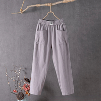 Mila | Damen Weite Hosen | Bequem in Grau